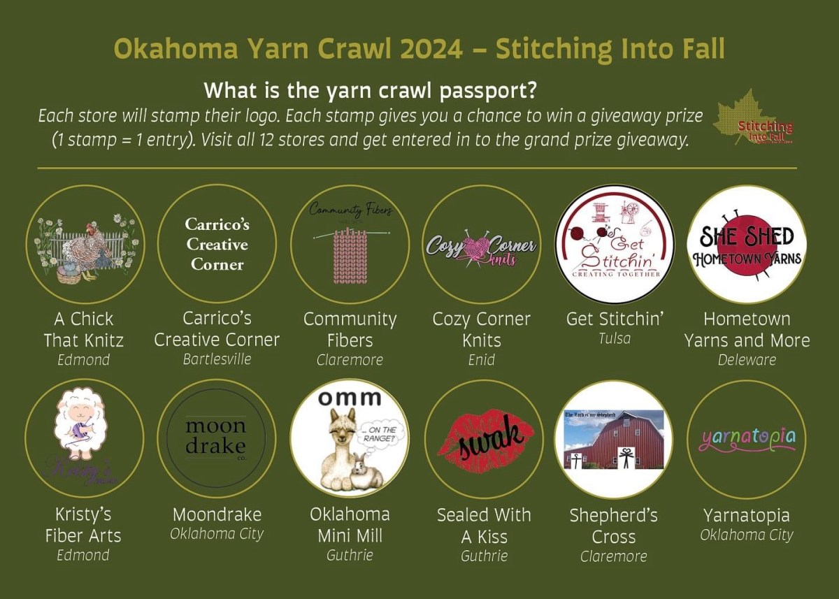The Inaugural Oklahoma Yarn Crawl Part Two: The Central and Western&nbsp;Shops